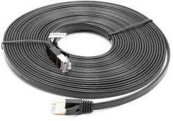 VHBW Ethernet Kábel Cat. 7 - 8m, Fekete, Lapos (888101006)