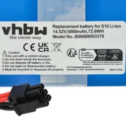 VHBW Akkumulátor 360 INR21700M50T-4S1P-hez - 5000 mAh, 14, 52 V, Li-Ion (889003378)