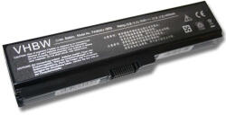 VHBW Notebook akkumulátor Toshiba PA3635U-1BAM, PA3634U-1BAS - 4400 mAh 10, 8 V Li-Ion, fekete (800101116)