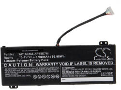 VHBW Notebook akkumulátor Acer AP18E8M, KT. 00407.007, KT00407009, AP18E7M - 3700 mAh 15, 4 V Li-polymer (888203022)