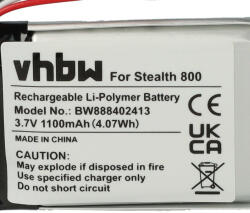 VHBW Vezeték nélküli fejhallgató akku Turtle Beach Elite 800X Gen 2, 800, 800P - 1100 mAh 3, 7 V Li-polymer (888402413)