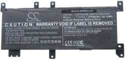 VHBW Notebook akkumulátor Asus 0B200-02630000, C21N1638 - 4750 mAh 7, 6 V Li-polimer, fekete (888201445)