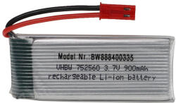 VHBW Modellkészítő eszköz akkumulátor - 900 mAh 3, 7 V Li-polimer, BEC (888400335)