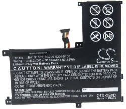 VHBW Notebook akkumulátor Asus 0B200-02010100, B41N1532 - 3100 mAh 15, 2 V Li-polymer (888202105)