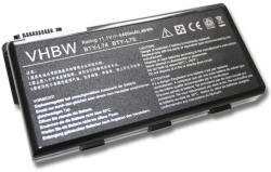 VHBW Notebook akkumulátor MSI 91NMS17LF6SU1, 91NMS17LD4SU1 - 4400 mAh 11, 1 V Li-Ion, fekete (800103284)