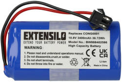 VHBW Cecotec CONG0001 akkumulátor - 3400 mAh, 10, 8 V, Li-Ion (888402586)