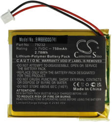 VHBW Babafigyelő elem a Floureon 79232-hez - 750 mAh 3, 7 V Li-polimer (889000741)