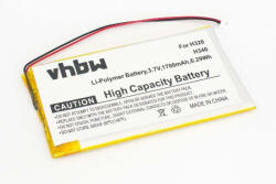 VHBW MP3-lejátszó elem az Iriver DA2WB18D2-hez - 1700 mAh 3, 7 V Li-polimer (106260200)