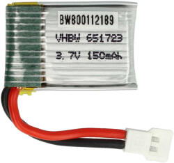VHBW Modellkészítő eszköz akkumulátor JJRC H20, H20H / Syma S8-hoz - 150 mAh 3, 7 V Li-polimer, 2 tűs Walkera (800112189)