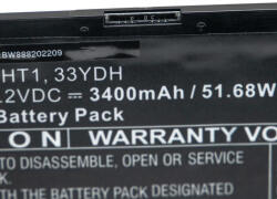 VHBW Notebook akkumulátor Dell P30E, 7FHHV, 33YDH, 07FHHV, P72F, P30E001 gépekhez - 3400 mAh 15, 2 V Li-Ion (888202209)