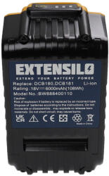 VHBW Elektromos kéziszerszámgép akkumulátor Dewalt DCB182, DCB180, DCB181-XJ, DCB181 - 6000 mAh, 18 V, Li-Ion (888400110)