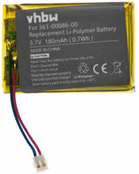 VHBW Garmin 361-00086-00, 361-00072-10, 361-00072-00 Okosóra Elem - 180 mAh, 3, 7 V, Li-polimer (888200336)