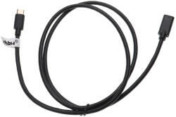 VHBW USB C hosszabbító kábel különböző táblagépekhez, notebookokhoz, okostelefonokhoz, számítógépekhez - 1 m fekete, USB 3.1 C kábel (888400810)
