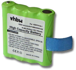 VHBW Rádióakku a Midland KEBT072A, BATT4R, BATT-4R, KEBT-072-A készülékekhez - 700 mAh 4, 8 V NiMH (800101925)