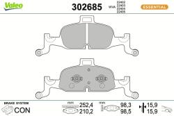 VALEO set placute frana, frana disc VALEO ESSENTIAL 302685 (302685)