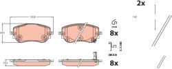TRW set placute frana, frana disc TRW GDB2551 (GDB2551)