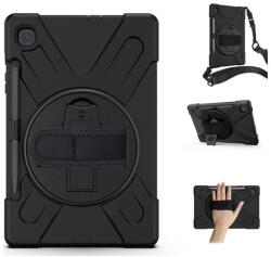 Gigapack Defender műanyag telefonvédő (ütésállóság, kitámasztó, 360° + kézpánt) FEKETE SamsungGalaxy Tab S6 Lite 10.4 LTE (SM-P625) 2024, Galaxy Tab S6 Lite 10.4 WIFI (SM-P620) 2024 (GP-98582)