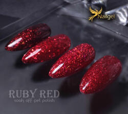 Ruby Red 4 darabos gél lakk kollekció ajándék margarétával