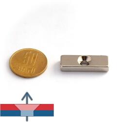 Magneo Smart Magnet neodim bloc 30 x 10 x 5 mm cu gaură îngropată D4, 2 / D8, 6