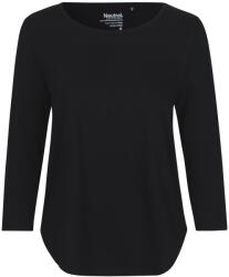 Neutral Tricou cu mânecă 3/4 pentru femei din bumbac organic Fairtrade - Neagră | L (NE-O81006-1000279233)