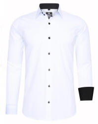RUSTY NEAL cămașă bărbați R-44 cu mânecă lungă, slim fit Alb 3XL
