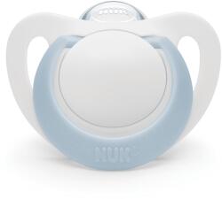 Nuk Силиконова залъгалка NUK - Star, за момче, 0-6 месеца (10730717-Бяло/Синьо)