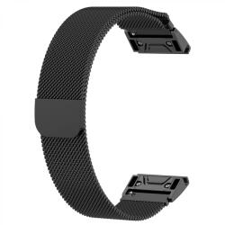 Techsuit Curea pentru Garmin Fenix 3/3 HR/5X/5X Plus/6X/6X Pro/7X/7X Pro Solar - Techsuit Watchband QuickFit 26mm (W009) - Black (KF2334781) - casacuhuse