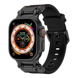 Techsuit Curea pentru Apple Watch 1/2/3/4/5/6/7/8/9/SE/SE 2/Ultra/Ultra 2 (42/44/45/49mm) - Techsuit Watchband (W064) - Titanium Black (KF2335570) - casacuhuse