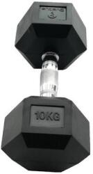 Sveltus - Hexagonal Dumbbell - Hex Hatszögletű Egykezes Gumírozott Fix Edzőtermi Kézisúlyzó - 10