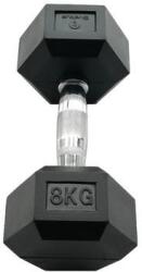 Sveltus - Hexagonal Dumbbell - Hex Hatszögletű Egykezes Gumírozott Fix Edzőtermi Kézisúlyzó - 8 K