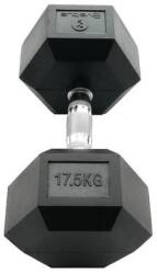Sveltus - Hexagonal Dumbbell - Hex Hatszögletű Egykezes Gumírozott Fix Edzőtermi Kézisúlyzó - 17,