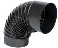  Cot pentru soba pe lemne, 90˚, 120mm, Gri mat (MF-EI1025-G01) - pcone