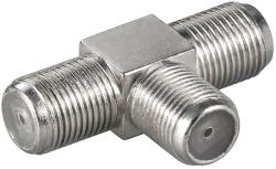 Koax F-adapter T-típus F Anya - 2 F Anya