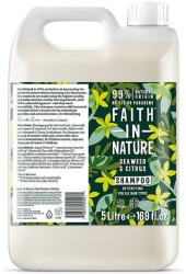 Faith in Nature Sampon minden hajtípusra Tengeri alga és citrus - Faith In Nature Seaweed & Citrus Shampoo Refill 5000 ml