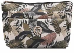 Gillian Jones Neszeszer - Gillian Jones 3 Room Cosmetics Bag Leaf Print