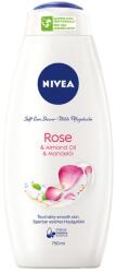 Nivea Ápoló tusfürdő Krém és Rózsa, mandulaolajjal - Nivea Rose Shower Gel 750 ml