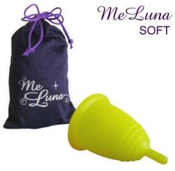 Me Luna Menstruációs kehely szárral, M méret, sárga - MeLuna Soft Menstrual Cup Stem