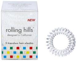 Rolling Hills Gumi-karlánc hajra, áttetsző - Rolling Hills 5 Traceless Hair Rings Transparent 5 db