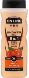 On Line Tusfürdő 3 az 1-ben - On Line Men & Care Spicy Orange Shower Gel 410 ml