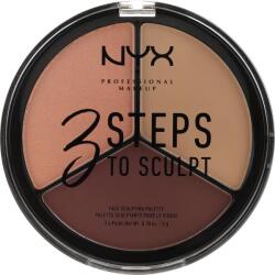 NYX Professional Makeup Korrektor paletta - NYX Professional Makeup 3 Steps To Sculpting Palette Fair