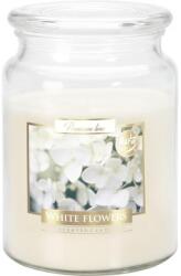 BISPOL Prémium illatgyertya üvegben „Fehér virágok - Bispol Premium Line Scented Candle White Flowers 500 g