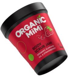 ORGANIC MIMI Mandula és eper testradír - Organic Mimi Body Scrub Jam Almond & Strawberry 250 g