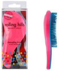 Rolling Hills Hajfésű, sötét rózsaszín - Rolling Hills Detangling Brush Travel Size Dark Pink