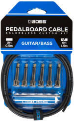 BOSS BCK-6 pipa-pipa forrasztás nélküli pedalboard kábel szett - aranyozott - 1, 5 méter