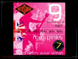 RotoSound R9-7 Roto Pinks Nickel Super Light 09-52 (7-húros)