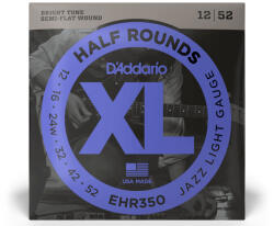 D'Addario EHR350 Half Rounds Jazz Light 12-52