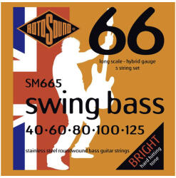 RotoSound SM665 Swing Bass Stainless Steel Hybrid 40-125