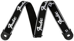Fender Quick Grip Locking End Strap Black with White Running Logo zárható biztonsági heveder