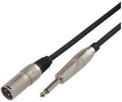 Soundsation BMCXJ-10BK XLR papa - 6, 3 mono jack mikrofonkábel - 10 méter