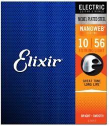 Elixir 12057 NanoWeb 7-String Light Electric 10-56 (7-húros)